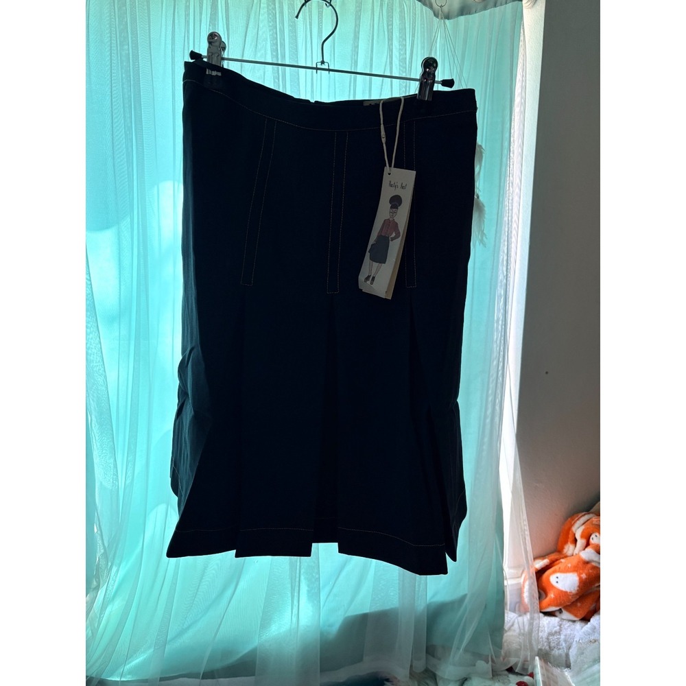 Alice's Pig Navy‎ Pleated Skirt A-Line Sz 2 NWT
